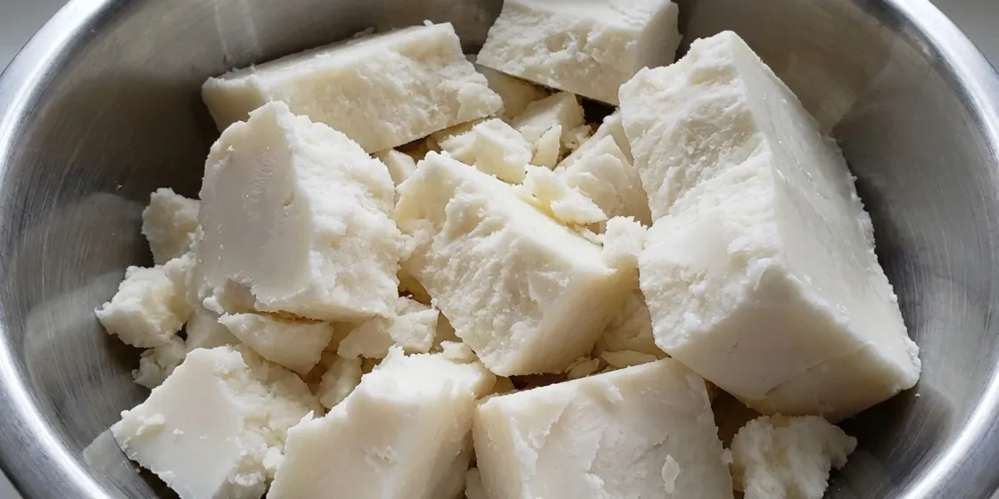 Bulk suet tallow in a stainless steel bowl