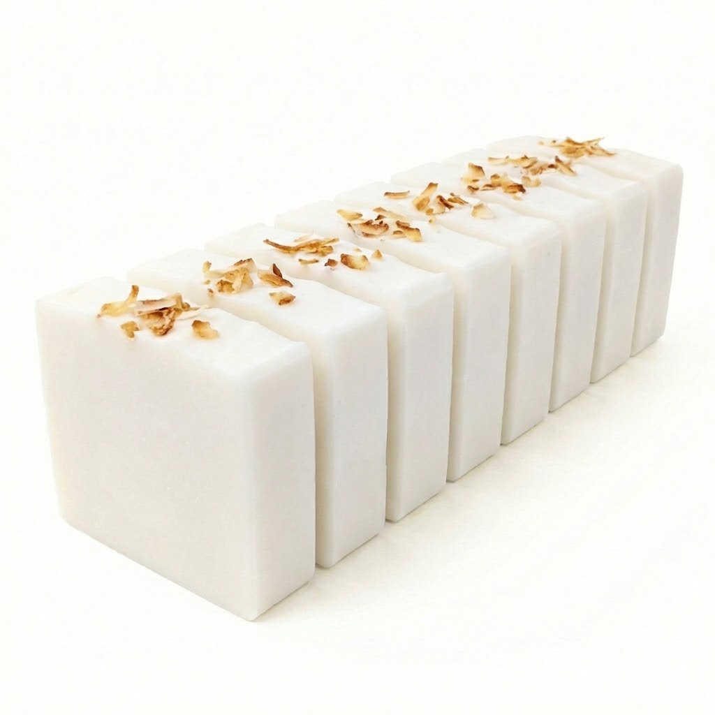 Coconut Milk and Lime Tallow Soap Texture