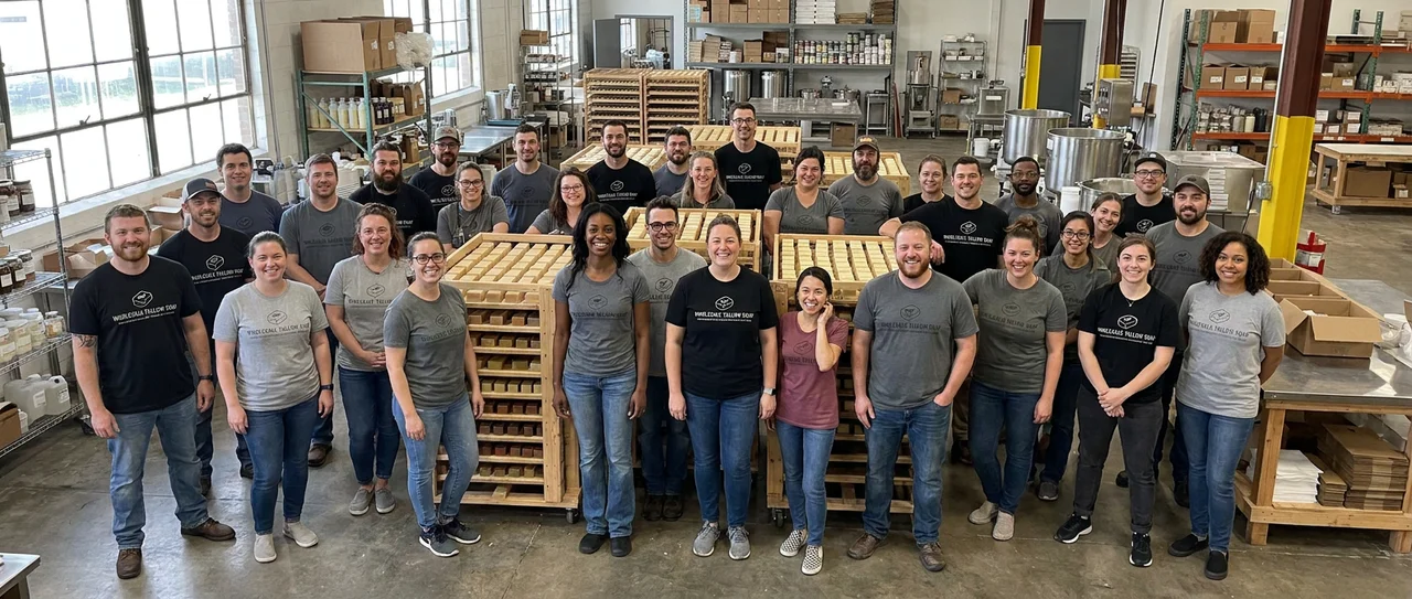 Wholesale Tallow Soap USA production team